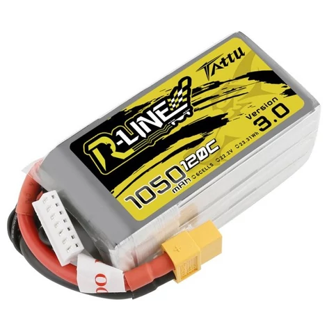 RC batéria - Tattu R-Line 1050mAh 120C 22.2V 6S1P XT60