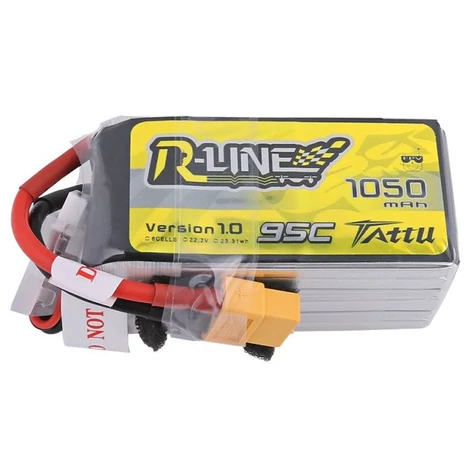 RC batéria - Tattu R-Line 1050mAh 22,2V 95C 6S1P XT60