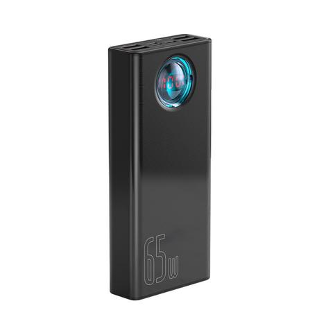 Baseus Amblight power bank 30000mAh 33W PD3.0 QC3.0 4x USB / 1x USB Type C + USB Type C kábel - fekete (PPLG-A01)