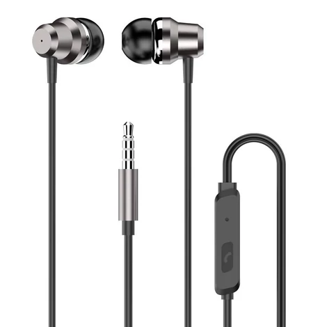 Dudao fülhallgató 3,5 mm-es mini jack csatlakozóval, távvezérlővel, ezüst (X10 Pro silver)