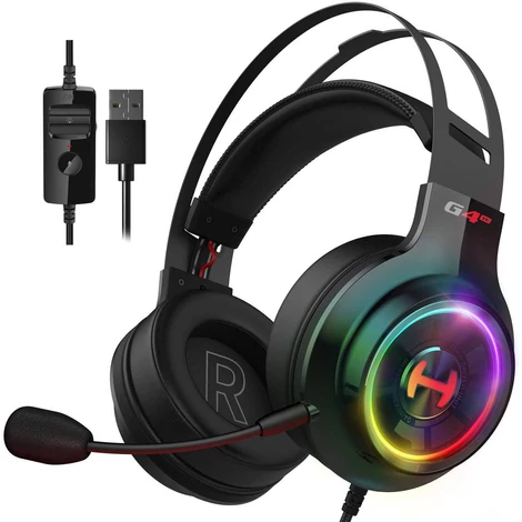 Edifier G4 TE fejhallgató játékhoz, RGB, 7.1 (fekete)