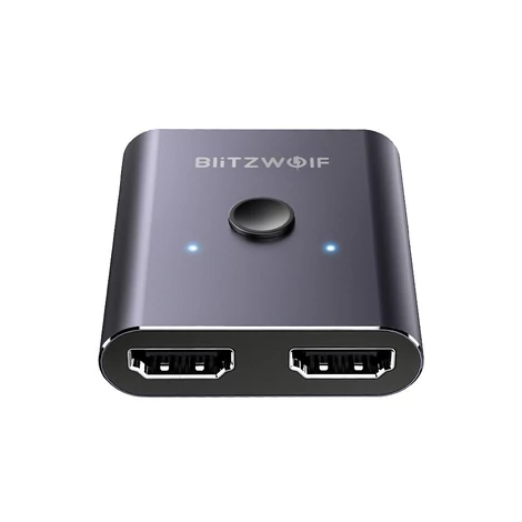 BlitzWolf BW-HDC2 Switch Boksz elosztó 2 x 1 4K HDMI (szürke)