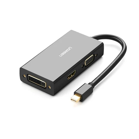 Adaptér Ugreen MD114 Mini DisplayPort na HDMI / VGA / DVI (čierny)