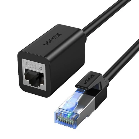 UGREEN NW192 Cat 8 S/FTP Ethernet predlžovací kábel RJ45, 0,5 m (čierny)