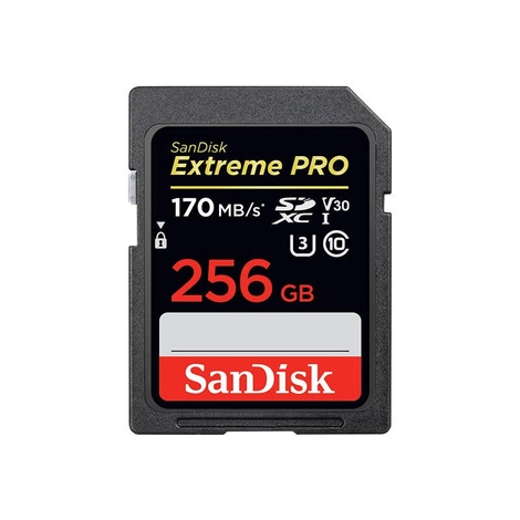 SanDisk memóriakártya Extreme Pro SDXC 256GB 170/90 MB/s V30 U3 4K (SDSDXXY-256G-GN4IN)