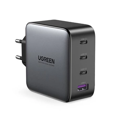 Nástenná nabíjačka UGREEN CD226, USB QC3.0, 3x USB-C, 100 W, PD (čierna)