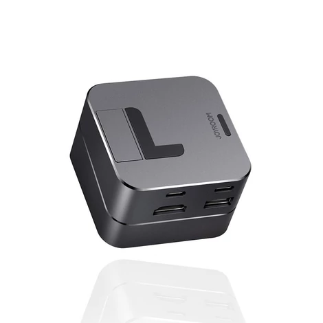 Joyroom Multifunkčný rozbočovač USB typu C - USB 3.0 / RJ45 / HDMI / USB typu C / Thunderbolt pre MacBook Pro, sivý (S-H121-Gray)