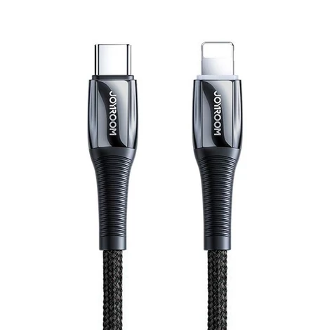 Joyroom USB Type C - Lightning kábel, Power Delivery, 20W, 2.4A, 1.2m, fekete (S-1224K2-Black)