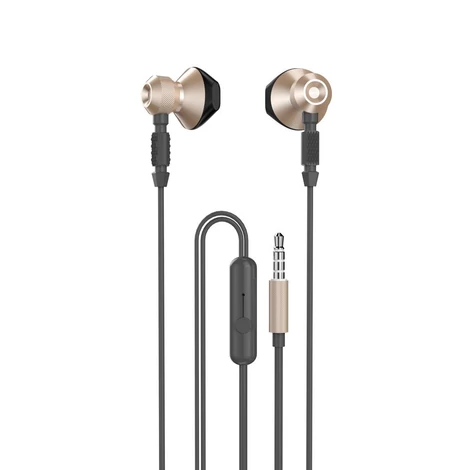 Dudao fém vezetékes fülhallgató, 3,5 mm-es mini jack, arany (X2C-Gold)
