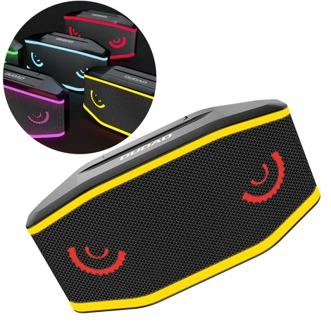 Dudao vízálló IP7 vezeték nélküli Bluetooth 5.0 RGB 5W 1200mAh hangszóró, fekete (Y10XS-black)