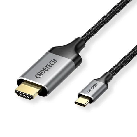 Choetech jednosmerný káblový adaptér USB typu C - HDMI 4K 60Hz, 1,8 m, čierny (CH0021-BK)