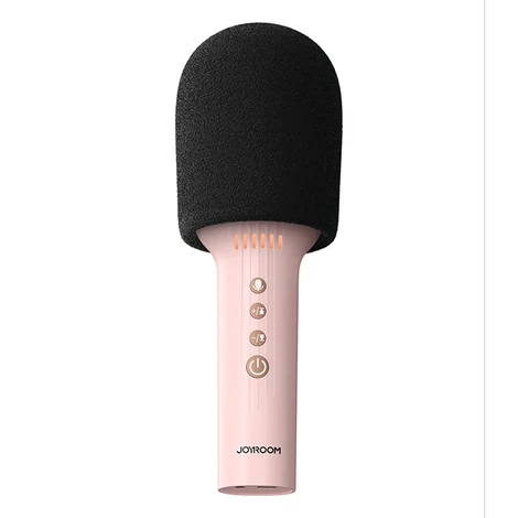Joyroom bezdrôtový karaoke mikrofón, Bluetooth 5.0, s reproduktorom, 1200 mAh, ružový (JR-MC5Pink)