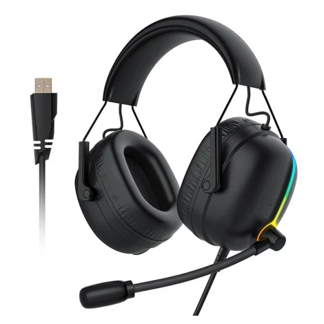 Gamer fejhallgató BlitzWolf AA-GB4, RGB, 7.1 (fekete)