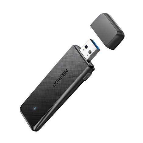 UGREEN CM492 USB adaptér / externý sieťový adaptér, dvojpásmový 2,4 GHz + 5,0 GHz (čierny)