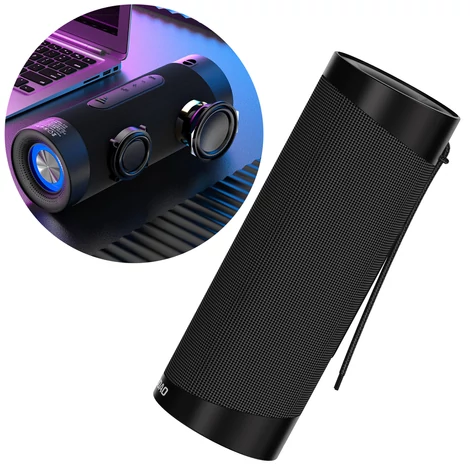 Dudao vezeték nélküli Bluetooth 5.0 hangszóró, RGB, fekete (Y10Pro-black)
