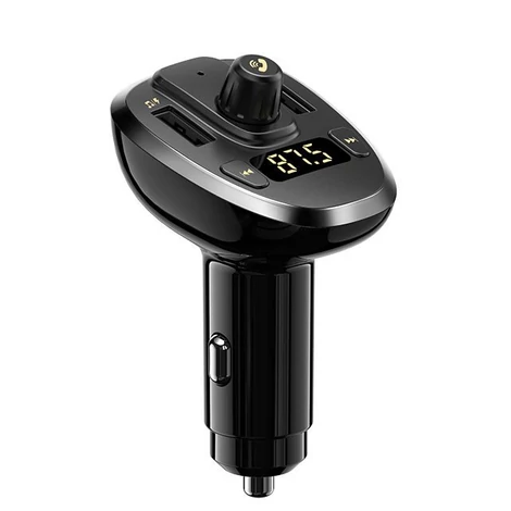 Remax Kimbay FM Transmitter, nabíjačka do auta, 2x USB, 3A, čierna (RCC109-black)