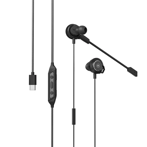 WK Design In-Ear Gaming USB Type C vezetékes fülhallgató, mikrofonnal, távirányítóval, fekete (Y28-black)