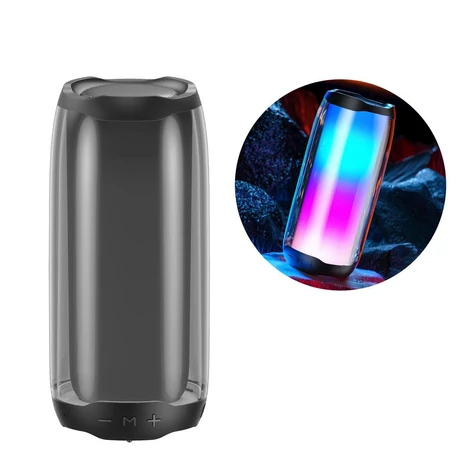 WK Design hordozható vezeték nélküli Bluetooth 5.0 hangszóró, RGB, 2000mAh, fekete (D31-black)