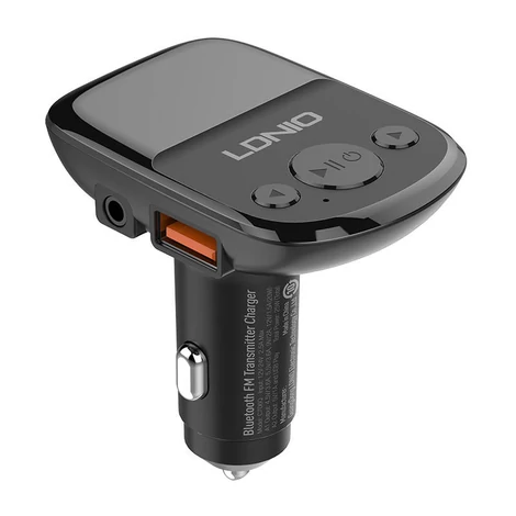 LDNIO C706Q FM transzmitter Bluetooth, 2x USB, AUX (fekete)