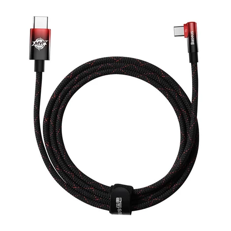 Kábel Baseus MVP2 USB-C na USB-C, 100 W, 2 m (čierny/červený)