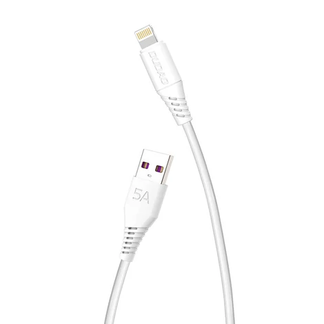 Dudao L2L USB kábel Lightning 5A, 2 m (biely)