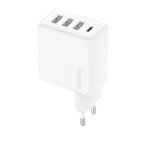 Dudao A5HEU 3x USB + USB-C, PD 20W (biela) cestovná nabíjačka