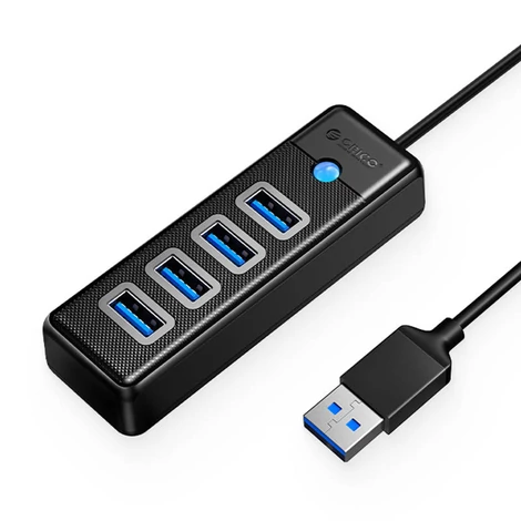 Orico Rozbočovací adaptér USB 4x USB 3.0, 5 Gb/s, 0,15 m (čierny)