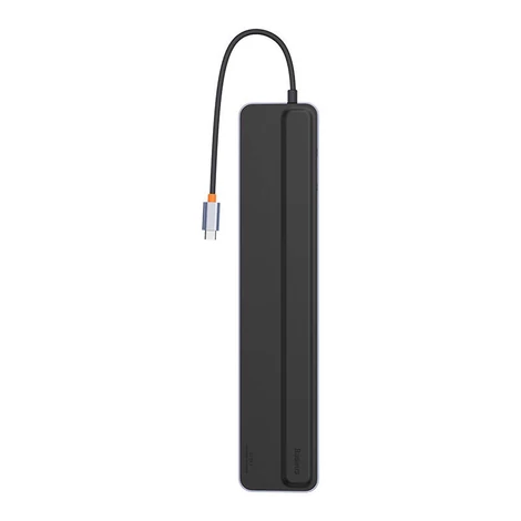 Baseus Hub 11in1 EliteJoy Gen2 sorozat USB-C 3xUSB 3.0 + USB 2.0 + USB-C PD + USB-C + RJ45 + HDMI + jack 3.5mm + SD/TF (szürke)