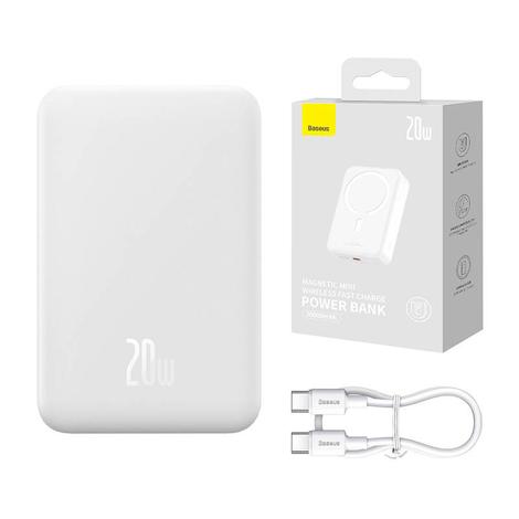 Baseus Powerbank Magnetic Mini 20000mAh 20W (fehér)