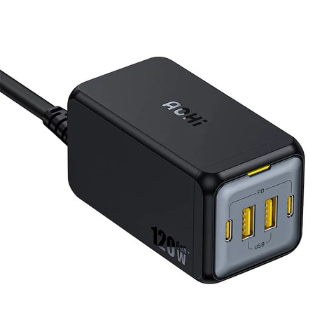 AOHI asztali töltő 120W AOC-C006 120W, 2x USB-C, 2x USB-A (fekete)