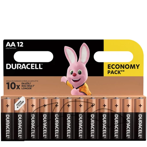 Duracell Basic Alkaline Pencil Battery AA (MN1500) (1.5V) B12