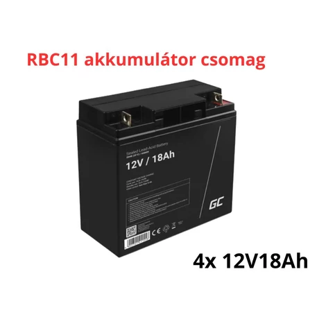 APC RBC11 helyettesítő akkumulátor csomag (4x 12V 18Ah)