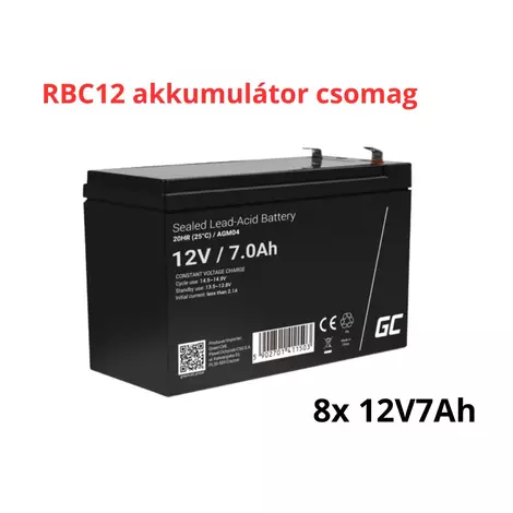 APC RBC12 helyettesítő akkumulátor csomag (8x 12V 7Ah)