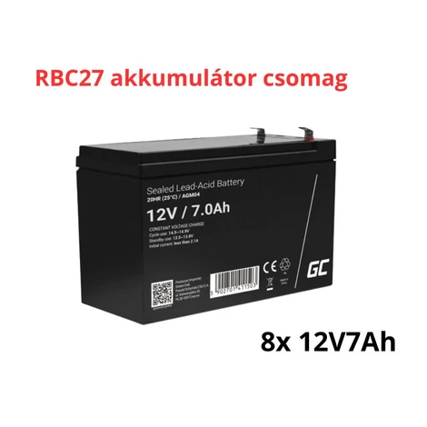 APC RBC27 helyettesítő akkumulátor csomag (8x 12V 7Ah)