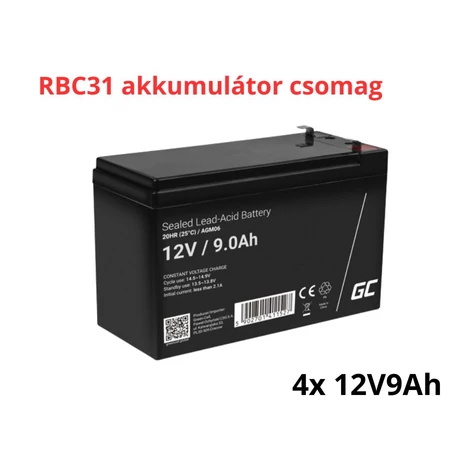 APC RBC31 helyettesítő akkumulátor csomag (4x 12V 9Ah)