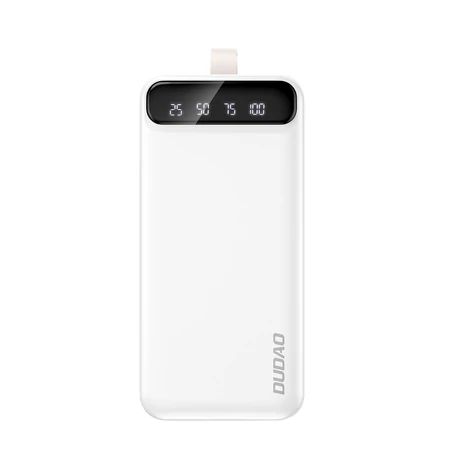 Dudao power bank, 30000 mAh, 3x USB LED lámpával, fehér (K8s+white)