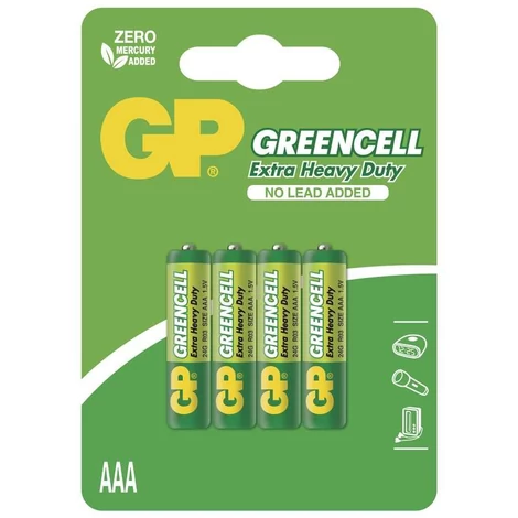 Mikrobatéria GP Greencell R03 AAA (B1211,GP24G-C4)