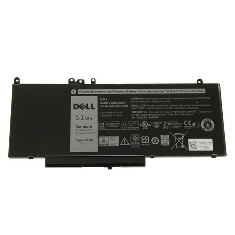 Dell W125797949 51Wh, 4-Cella, Li-Ion, 11.1V, Dell Latitude E5250/E2570/E5450/E5470/E5550/E5570 Gyári Akkumulátor