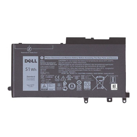 Dell DJWGP Original Battery, 51WHR, 3 Cell, Lithium Ion 