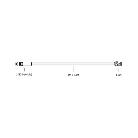 Pytes USB-ről RJ45 konzolkábel