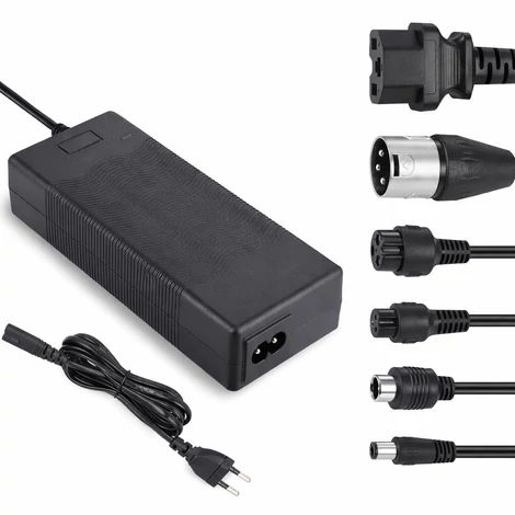 Powery Hálózati töltő, tápegység, adapter e-bike/roller 36V Li-Ion akkuhoz 42V 2A, több féle csatlakozóval