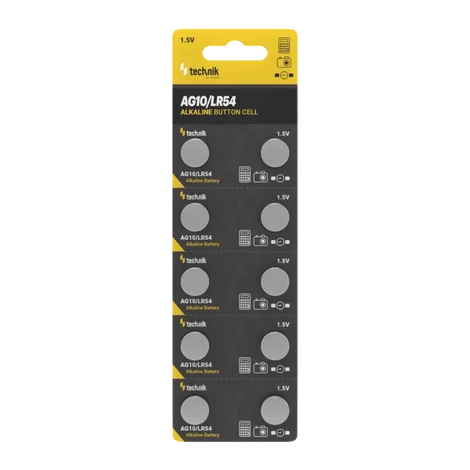 Technik Platinum Gombíková batéria Alkalická AG10 / LR54 / 189 / 389 (1,5V) B10