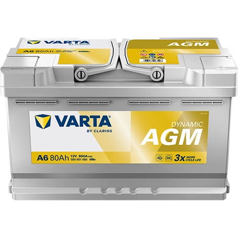 VARTA Automotive AGM 12V 80Ah 800A Indító Akkumulátor