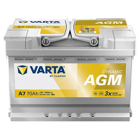 VARTA Automotive AGM 12V 70Ah 760A Indító Akkumulátor