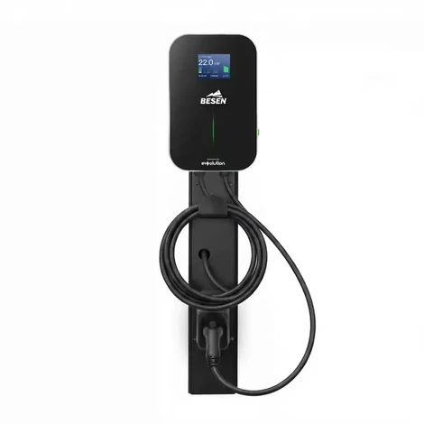 Besen WALLBOX elektromos töltő (2×22 kW) (2x3x32A) (6m Type 2 töltőkábellel) + töltőoszlop