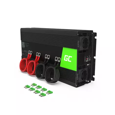 Green Cell Autós Inverter 12V-ról 220V-ra feszültségátalakító (feszültség növelő) 3000W/6000W