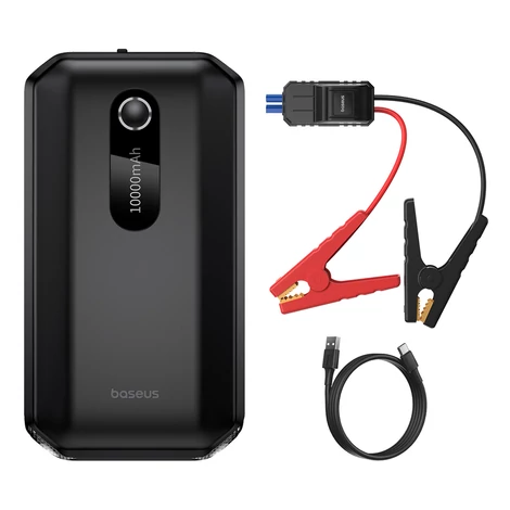 Baseus Jumpstarter Power Starter 10000mAh 12V (1000A / 500A) + Krokodílie káble Čierne (C00245501113-00)