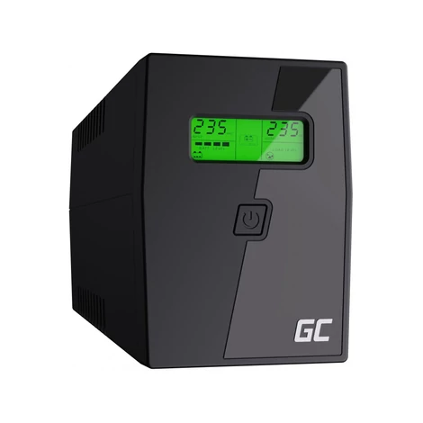 Green Cell Szünetmentes Tápegység UPS 800VA 480W LCD Kijelzővel | EU VERZIÓ | 2x Schuko Aljzat