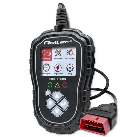 Qoltec Digitálny OBD2 EOBD diagnostický tester ProLine | 8V-25V | Dvojitý systém