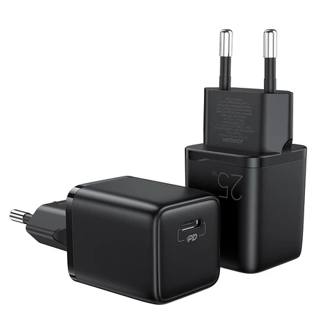 Malá rýchla nabíjačka PD USB Type C 25 W EÚ zástrčka Joyroom čierna (L-P251)